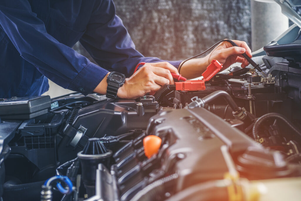 Man repairing car secure car storage 