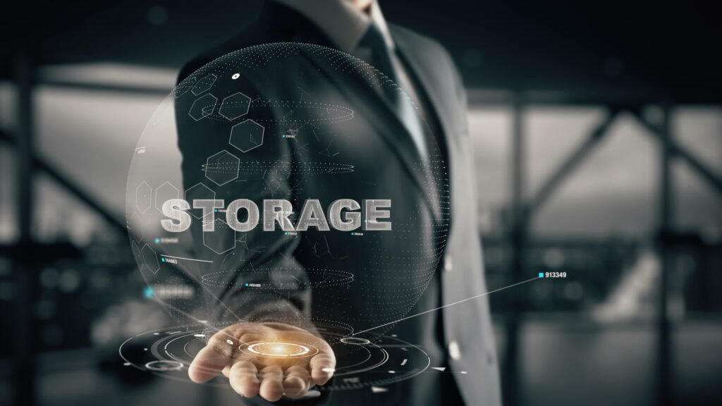 Storage technology man in suit 